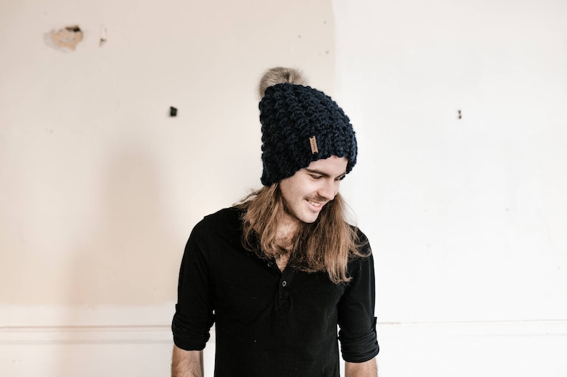 Chunky Crochet Beanie Pom PDF Chunky Crochet Toque Pattern Crochet Hat Pattern Crochet Toque Hat Pattern Beginner Crochet Beanie Pattern