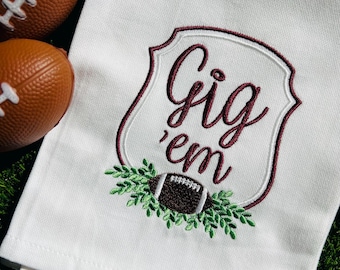 Go Team Aggie Football Tea Towel