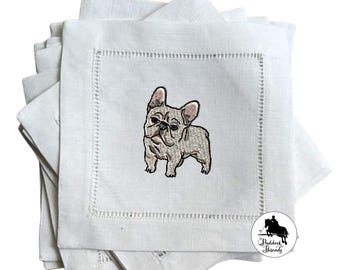 The Tipsy Dog - Mini Bulldog Cocktail Napkins