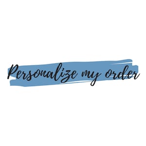 Personalize My Order