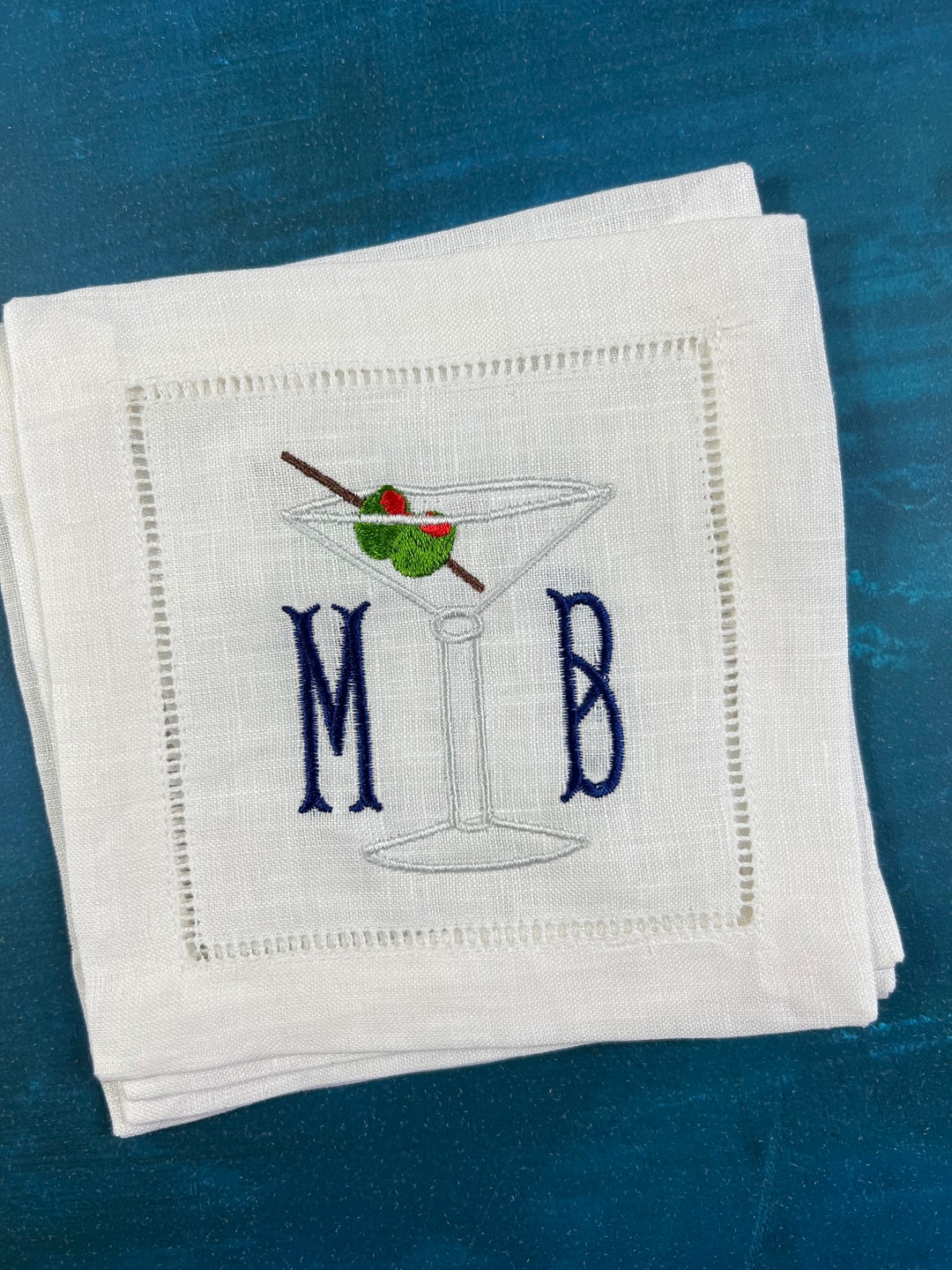 Martini Cocktail Napkin Set Etsy