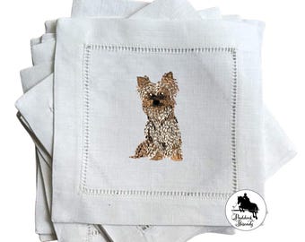 The Tipsy Dog - Yorkie II Cocktail Napkins