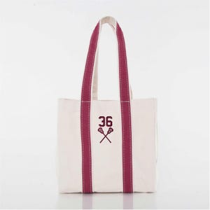 Lacross Embroidered Canvas Beverage Tote