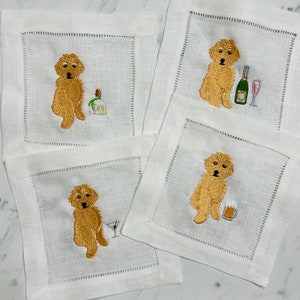 The Tipsy Dog - Goldendoodle Cocktail Napkins