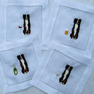 The Tipsy Dog - Bernese Mountain Dog Cocktail Napkins