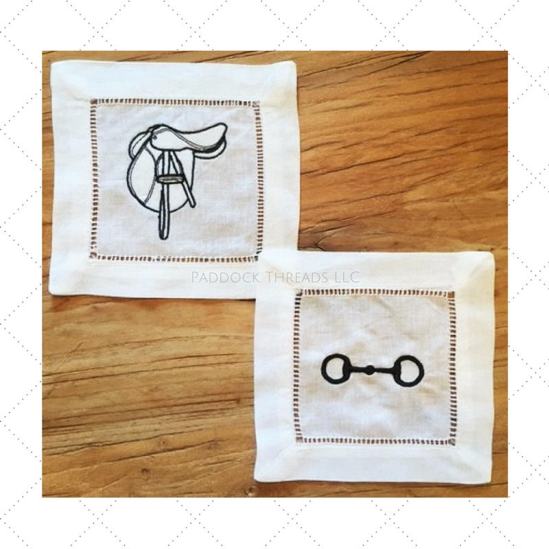 Status Equestrian Bit Cloth Napkins -set of 4