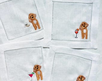 The Tipsy Dog - Cavapoo Cocktail Napkins