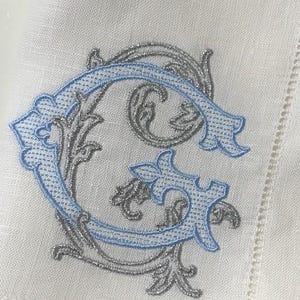 Servietten mit Monogramm Weinrebe