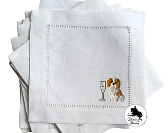 The Tipsy Dog - Mini Cavalier King Charles Spaniel Cocktail Napkins