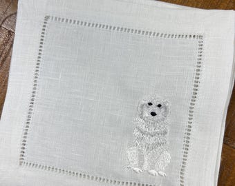 The Tipsy Dog - Great Pyrenees Cocktail Napkins  Set