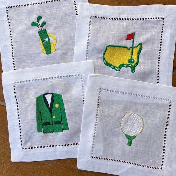 Masters Cocktail Napkins Etsy