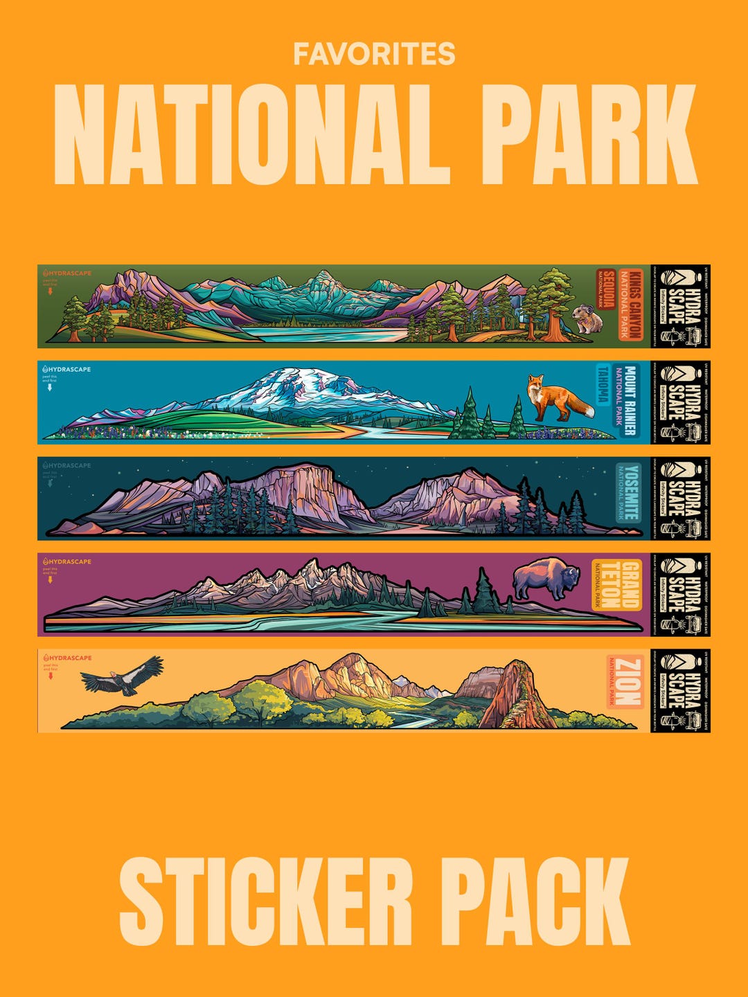 National Park Favorites Sticker Pack - Etsy