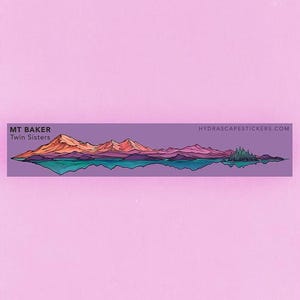 Mt Baker & Twin Sisters Miniscape Sticker