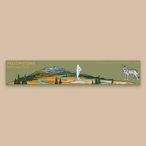 Yellowstone National Park Miniscape Sticker