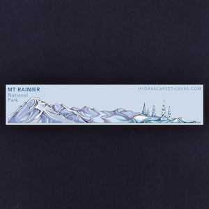 Snowscape: Mount Rainier Miniscape Sticker