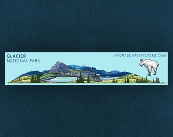 Glacier National Park Miniscape Sticker