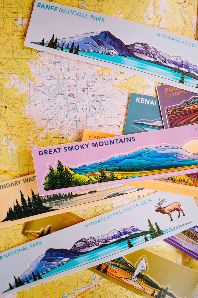 Mt Baker & Twin Sisters Miniscape Sticker image 5