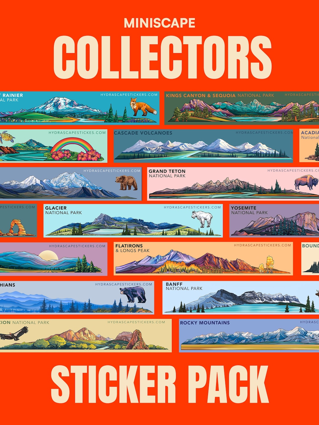 Miniscape Sticker Pack National Parks Collectors - Etsy