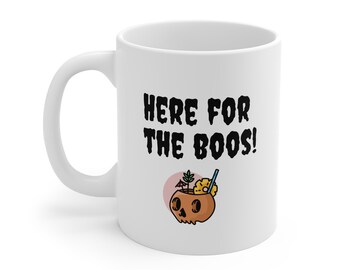 Funny Halloween Mug 11oz, Spooky Coffee Cup, Ghosts Drinkware, Trick or Treat Tea Mug, Halloween Decor, Halloween Kitchen Accessories Gift