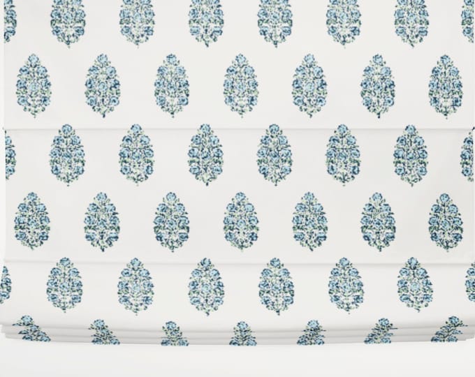 Mughal Flower Window Shade Mughal Flower Roman Shade Indian Etsy