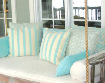 Outdoor pillow cover square or bolster pillow cover Patio Porch cushion cover indoor outdoor use indoor outdoor fabric sunbrella pillow