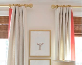 Curtains Pink Trim Etsy