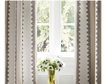 THIBAUT tende KISMET Stripe TUTTI i colori nero blu verde giallo marrone chiaro tende neutre beige e nere tende lunghe a righe lunghezza personalizzata