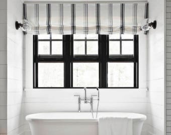 Items Similar To Modern Farmhouse Roman Shades Custom Black