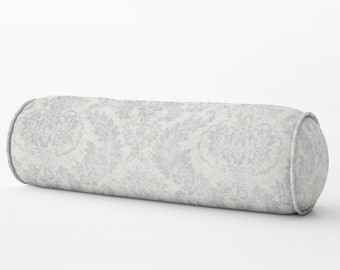 Grey Velvet Lumbar Pillow Grey Bed Bolster Round Bolster Gray Etsy