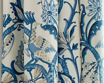 Thibaut Curtains Thibaut Daintree Fabric Oriental Curtains Etsy