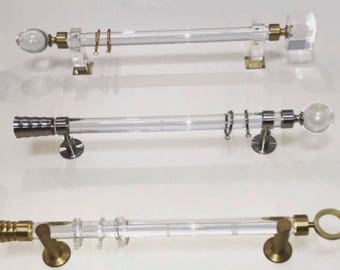 French Return Curtain Rod Brass Custom Cut Round Curtain Rod Etsy