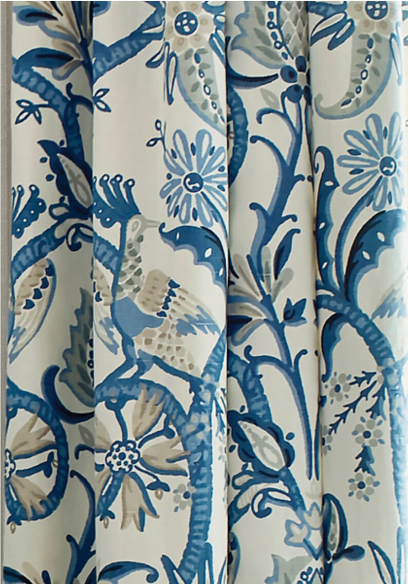 THIBAUT CURTAINS thibaut Peacock Garden fabric oriental Etsy