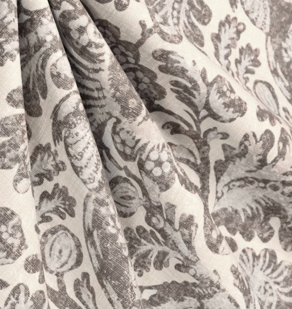 French Grey Curtains Linen Modern Farmhouse Curtains Shabby Etsy
