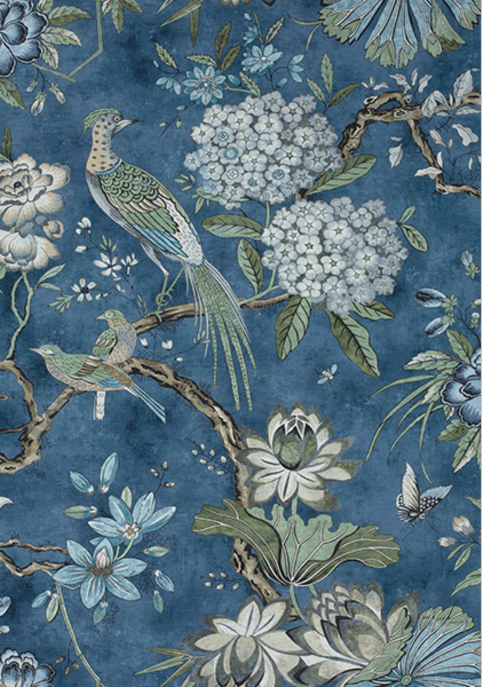 Jacobean Curtains THIBAUT Curtains Custom Curtain Panels Etsy