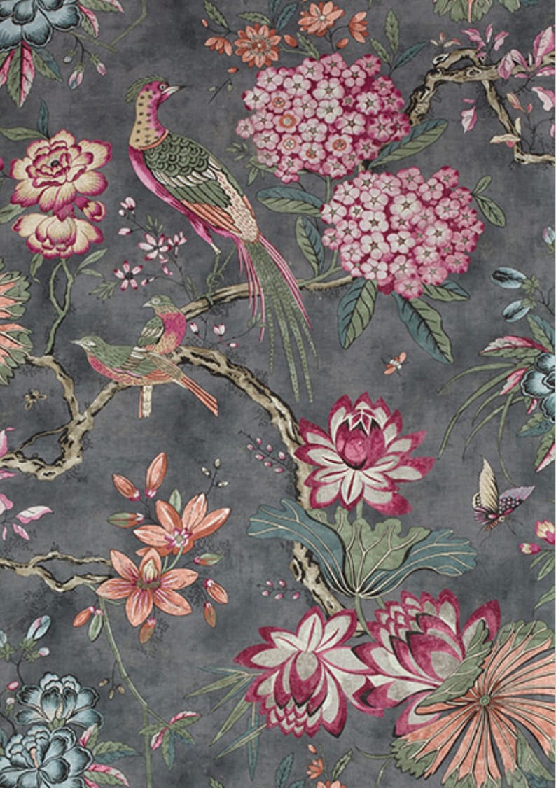 Floral Pheasant Pillow Blush Bolster Pillow Long Lumbar Pillow Etsy