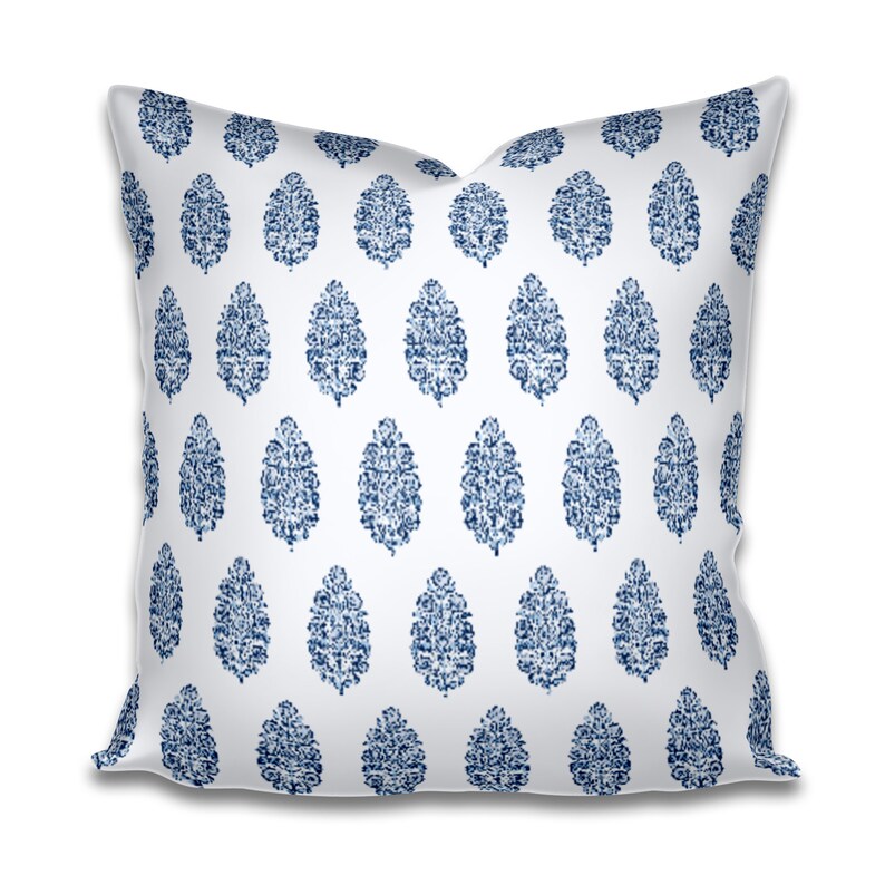 QUICK SHIP Pillows Designer Indigo Indian Mughal Mudghal Etsy