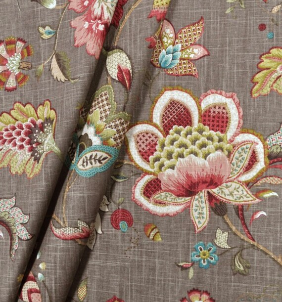 Curtain Panels Grey Green Pink Red Brown Modern Fl Image 0