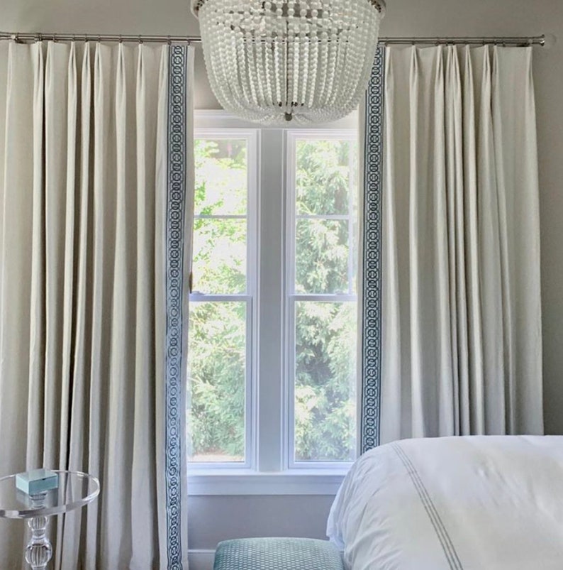 Samuel & Sons Trim curtains with trim wide trim tape trim aqua Etsy