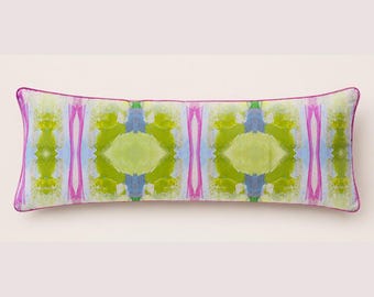 NEW Colorful fun lumbar pillow pink green blue 14x36 14x30 12x20 dorm room pillow girls room pillow accent bedding trending college 20x20