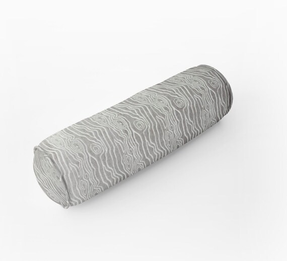 Grey Velvet Lumbar Pillow Grey Bed Bolster Round Bolster Gray Etsy