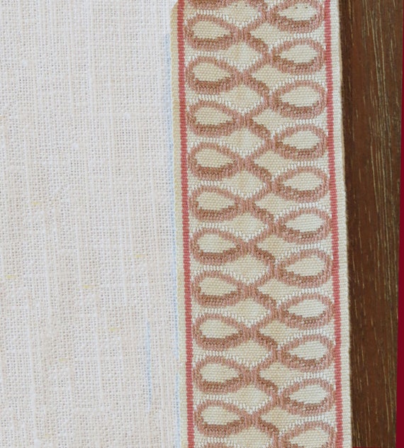 Blush Curtains White With Pink Trim Nursery Curtains Pink Etsy