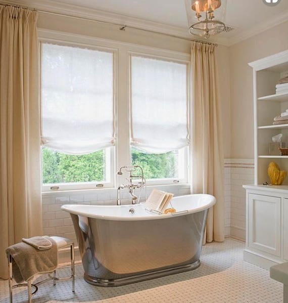 Roman shades for bathroom discount