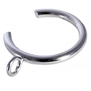 Black Iron Curtain Rod Rings 1 1/8 Inch Rod Round Rings Curtain C Rings ...