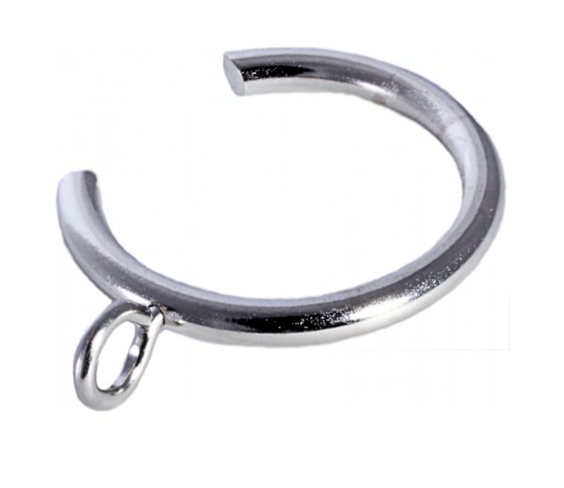 Black Iron Curtain Rod Rings 1 1/8 Inch Rod Round Rings Curtain C Rings ...
