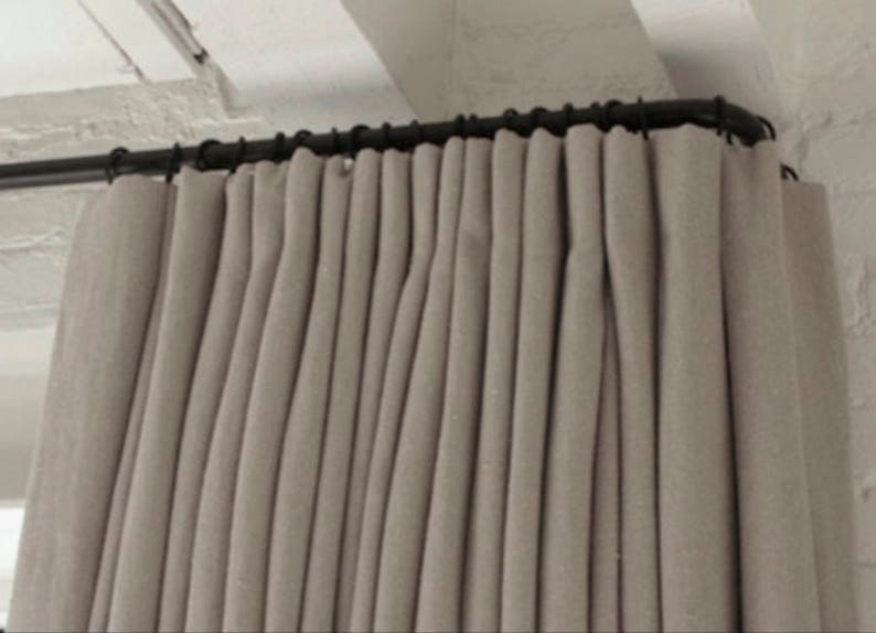 French Return Curtain Rod Custom Cut Round Iron 50
