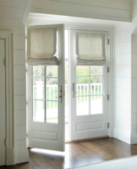 roman shades for french doors