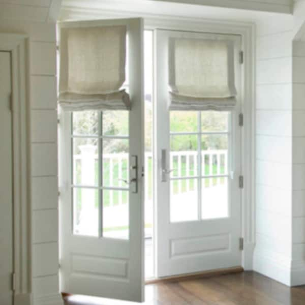 Roman shades for french doors shades for door linen natural white offwhite ivory roman shade bathroom relaxed linen roman blinds for door