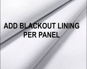 BLACKOUT CURTAINS add lining to curtain panels drapery panels OR Thermal Lining