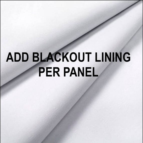 Blackout Curtains Add Lining To Curtain Panels Drapery Panels Etsy
