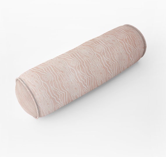 Blush Velvet Lumbar Pillow Blush Bed Bolster Round Bolster Etsy
